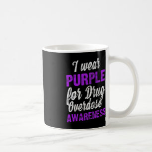 Kärlek Drug Overdose Awareness I Bära Lila Pun Kaffemugg