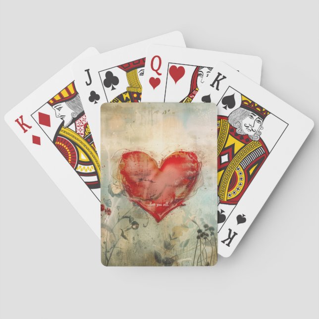 Kärlek, du alla röda hjärtan casinokort (Baksidan)