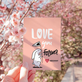 Kärlek Du Alltid Söt Kanin Alla Hjärtans Dag-Kort Julkort