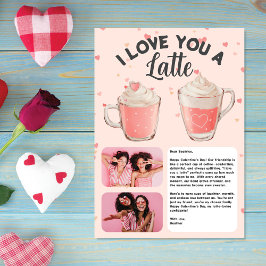 Kärlek Du är en latte, Galentine! Personligens vän Julkort