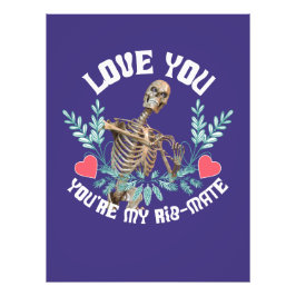 Kärlek, du är min Rib Mate Skeleton Valentine Fototryck