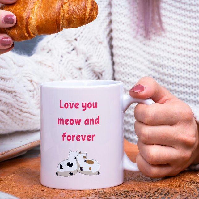 Kärlek du äter och alltid. | Valentineser av Rosa  Kaffemugg (Skapare uppladdad)