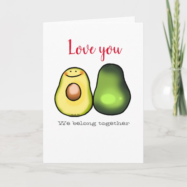 Kärlek du avocados kort (Framsida)