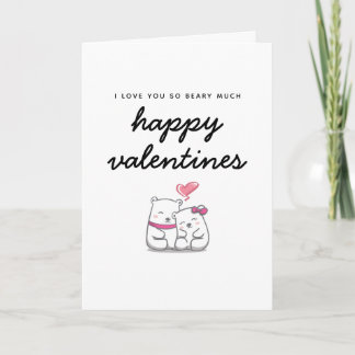Kärlek du Beary Heart Alla hjärtans dag Kort
