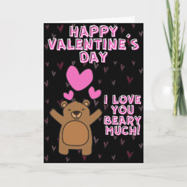 Kärlek du Beary Mansch Funny Valentine Card Kort