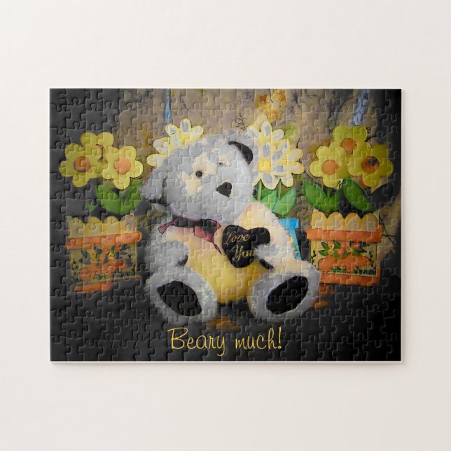 Kärlek Du Beary Mo Valenpuzzle Pussel (Horisontell)
