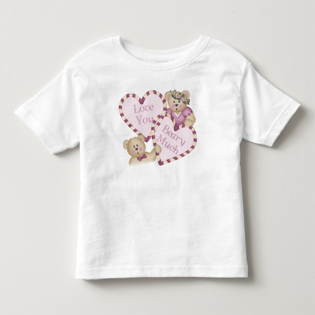 Kärlek Du Beary Müch Småbarn ES-Shirt Tee Shirt (Framsida)