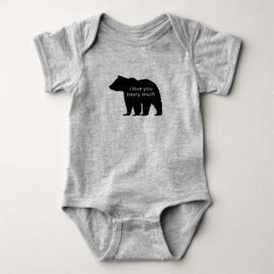 Kärlek du Beary Mycket Bear Unge Baby Bodykostym T Shirt