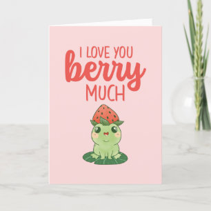 Kärlek Du Berry Berry Mycket funk Fruit Pun Valent Helgkort