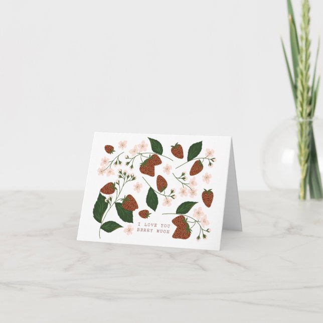 Kärlek du Berry Mo Valentine Card Tack Kort (Framsida)