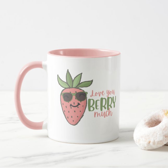 Kärlek Du Berry Mort jordberry Mugg (Med munk)