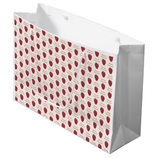 Kärlek Du Berry Müch Raspberry Mönster (Framsidan Vinklad)