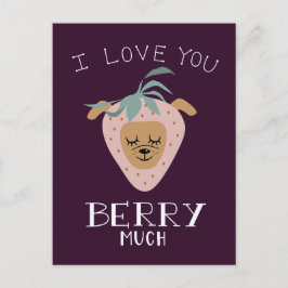 Kärlek Du BERRY MYCKET FUNNT Pun Valentines day Vykort