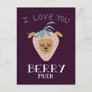 Kärlek Du BERRY MYCKET FUNNT Pun Valentines day Vykort