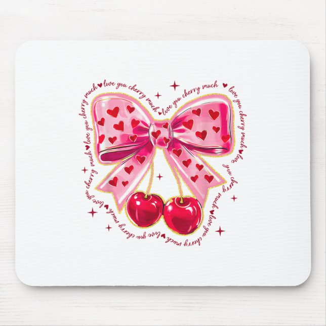 Kärlek du Cherry Mo Coquette Bow Heart-Valentinese Musmatta (Framsidan)