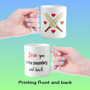 Kärlek du cricket-text kaffemugg