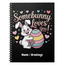 Kärlek Du Cute Rabbit Påsk Gift Anteckningsbok
