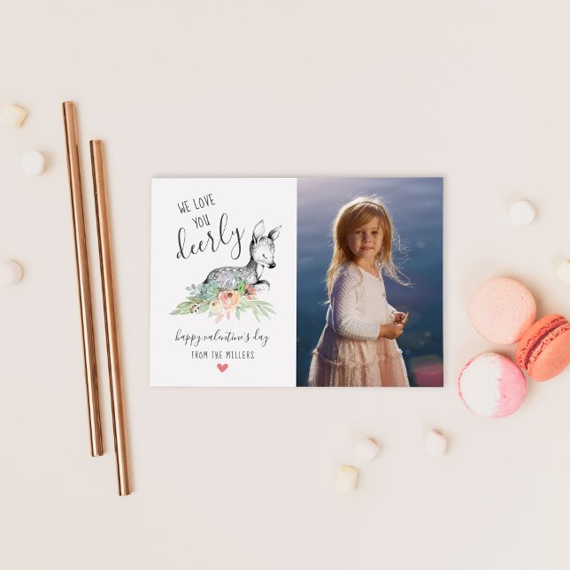 Kärlek du Deerly Photo Valentine Kort (Skapare uppladdad)