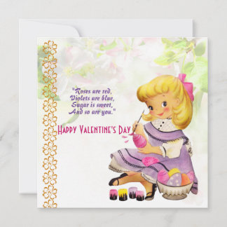 Kärlek Du Dotter Rustic Blommigt Vintage Valentine