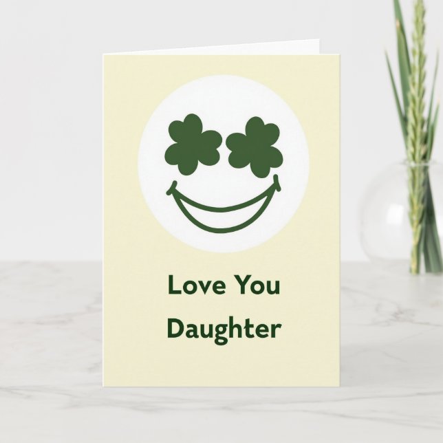 Kärlek Du Dotter Shamrock-kort Kort (Framsida)