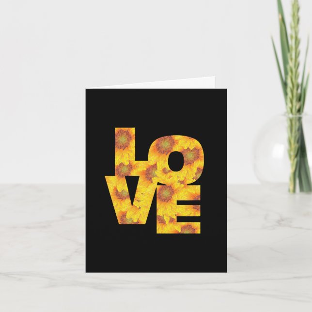 Kärlek du, födelsedagsflicka! Solrostecken Kort (Framsida)