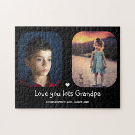 Kärlek Du Grandpa 2 Photo Text Template Collage Pussel