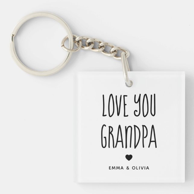 Kärlek Du Grandpa | Bakåt och handskriven text (Framsidan)