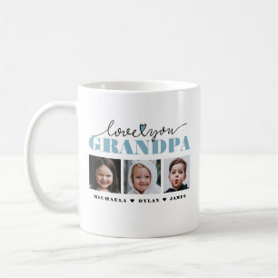 Kärlek Du Grandpa/Grampa/annat 3-foto Kaffemugg