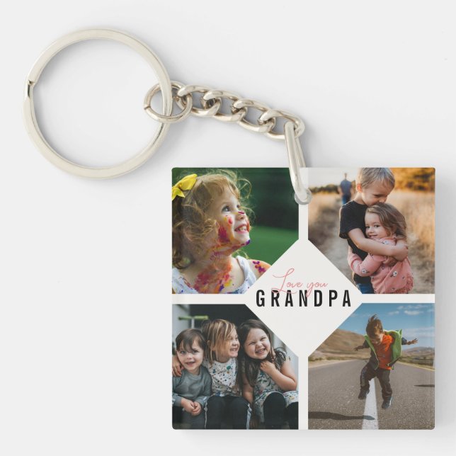 Kärlek Du Grandpa Grandchild Photo Collage Keepsak (Framsidan)