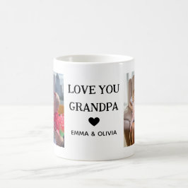 Kärlek Du Grandpa | Två foto-handskrivna texter Kaffemugg