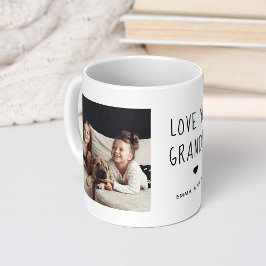 Kärlek Du Grandpa | Två foto-handskrivna texter Kaffemugg