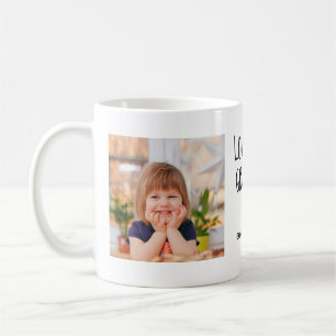 Kärlek Du Grandpa Två foto-handskrivna texter Kaffemugg