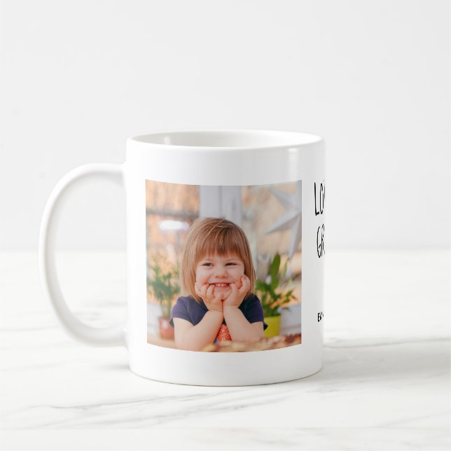 Kärlek Du Grandpa | Två foto-handskrivna texter Kaffemugg (Vänster)