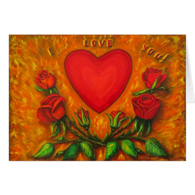 Kärlek du hälsningskort (Framsidan Horizontal)