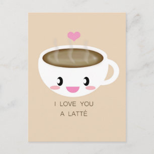 Kärlek Du har ett Latté-vykort Vykort