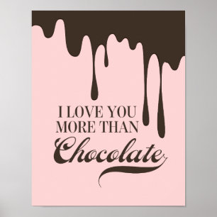 Kärlek - du har mer än choklad Alla hjärtans Poste Poster