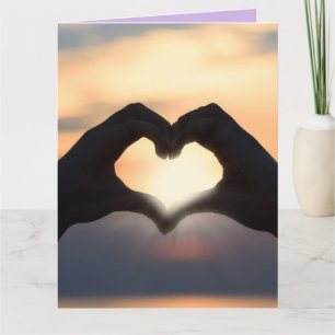 KÄRLEK DU "HEART HÄNDER" PHOTO HÄLSNING BIG-KORT KORT