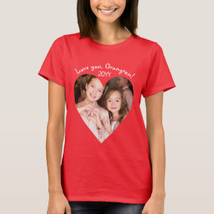 Kärlek du Heart Photo Ram Cute T Shirt