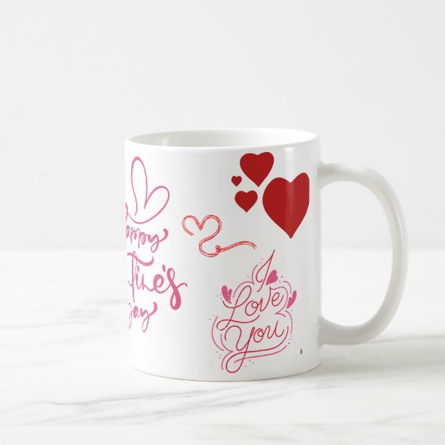 Kärlek Du Hjärtmugg – Romantiska Alla Hjärtans Dag Kaffemugg (Höger)