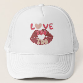 Kärlek Du kan markera Romantic Lip Print Design Keps
