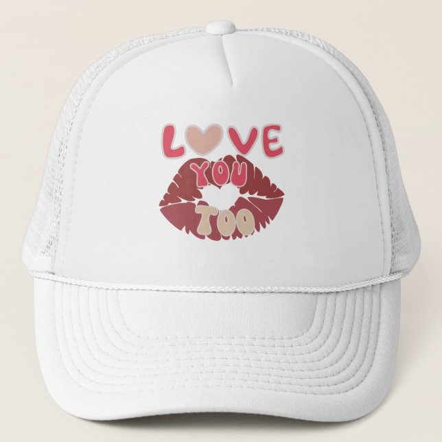 Kärlek Du kan markera Romantic Lip Print Design Keps (Framsida)