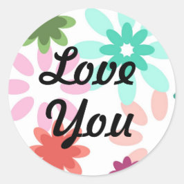 Kärlek Du-klistermärke Runt Klistermärke