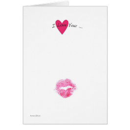 Kärlek du kysser hälsningskort