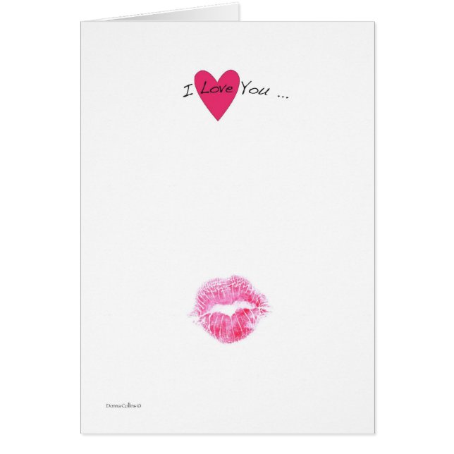 Kärlek du kysser hälsningskort (Framsidan)