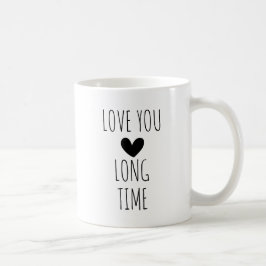 Kärlek - du längsgående typografi - hjärta kaffemugg