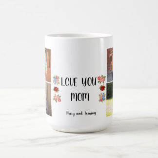 Kärlek Du Mamma Angela Script Blommig Omslagsdesig Kaffemugg