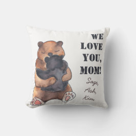 Kärlek Du Mamma Cute Baby Bear Hug Kudde