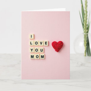 Kärlek Du Mamma Garn Hjärt Konst Kort