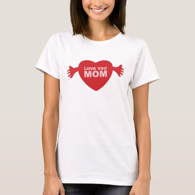 Kärlek du Mamma Heart T-shirt (Framsida)