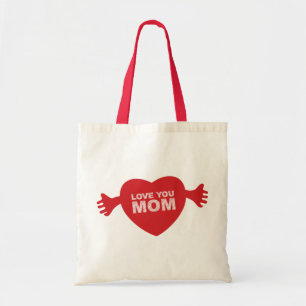 Kärlek du Mamma Heart Tygkasse